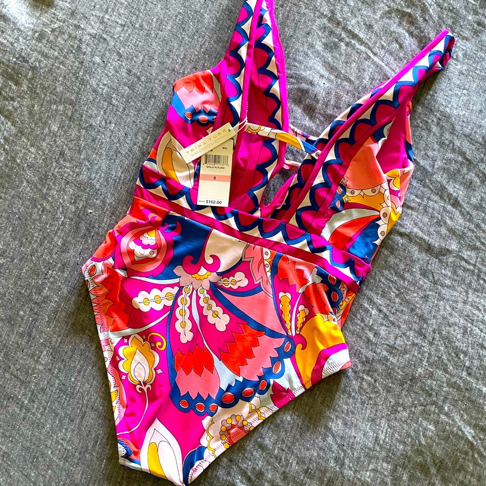 NWT Trina Turk Reversible one-piece swim suit -SOLD